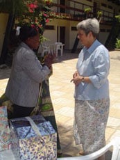Jill Cruse and Neema Peter, HIV/AIDS Provincial coordinator in Dodoma, Tanzania