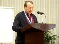 Bishop John Paterson addressing Council of General Synod. MARITES SISON / ANGLICAN JOURNAL