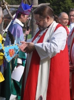 Bishop MacDonald participates in the opening eucharist, Jamestown, Va.