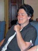 Cathy Ramey, manager of the Anglican House in St. John, N.B., at the Anglican booksellers' meeting