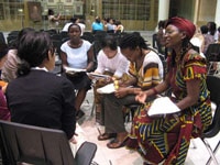 WSCF delegates meet for a pre-assembly Bible study in Montreal, Que. THE WORLD STUDENT CHRISTIAN FEDERATION