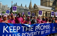 Bishops march in support of the MDGs at the Lambeth Conference, July 24, 2008. ACNS/TUMILTY