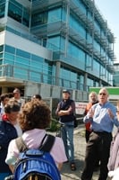 Participants of the 2007 environment justice camp in Victoria, B.C., at an urban immersion experience.