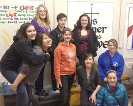 Members of St. George’s Dragon Slayers youth group