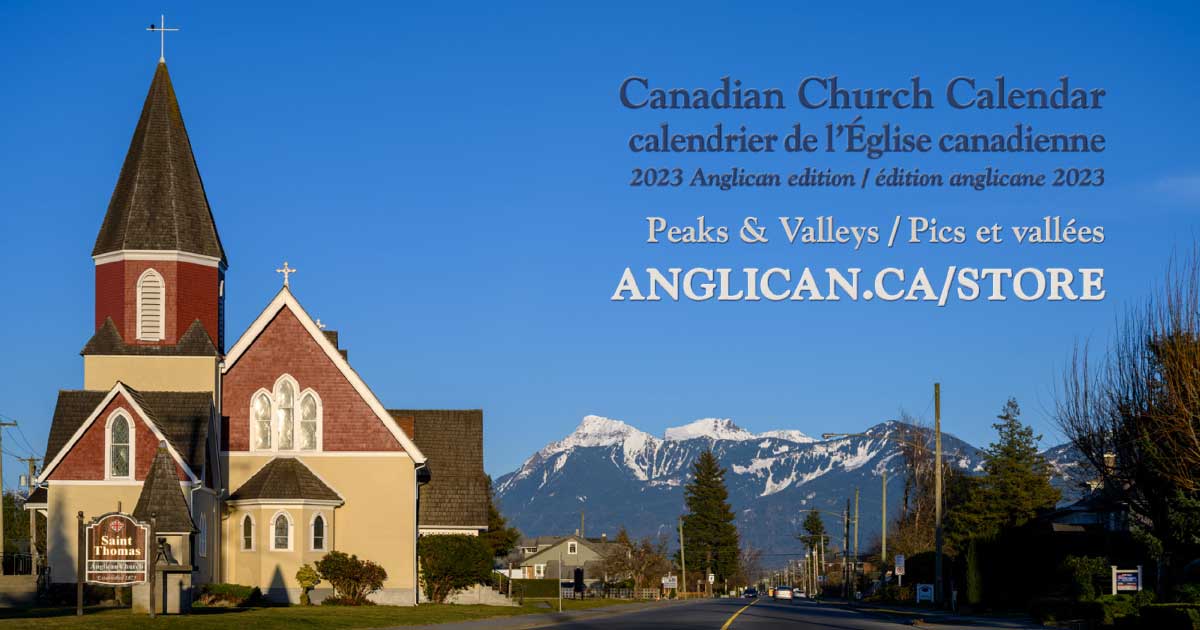 Promotional cover image of the 2023 Canadian Church Calendar, available for purchase at www.anglican.ca/store.