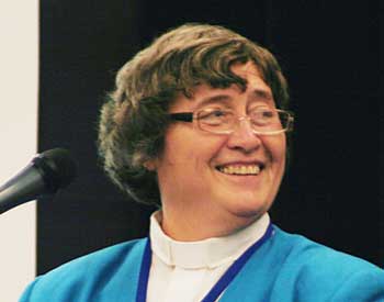 The Rev. Canon Alyson Barnett-Cowan addresses the 2007 Evangelical Lutheran Church in Canada National Convention. CREDIT: CANADA LUTHERAN