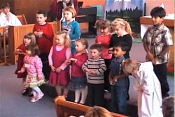 A still from Amazing Together, a compilation video of Canadian Anglicans singing "Amazing Grace."