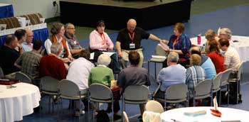 General Synod 2010 members meeting in discernment groups. TRINA GALLOP / GENERAL SYNOD COMMUNICATIONS