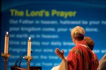 Bishop Susan C. Johnson of the Evangelical Lutheran Church in Canada presides at the Closing Eucharist service of General Synod 2010.  BRIAN BUKOWSKI
