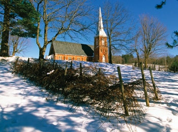 One of the photos featured in the 2011 Canadian Church Calendar: Bishop Stewart Memorial Church of Holy Trinity in Frelighsburg, Que. BARRETT & MACKAY