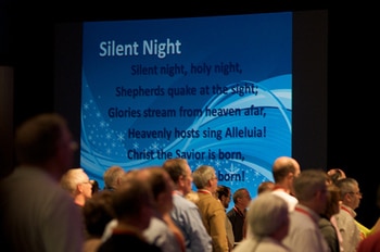 General Synod delegates sing "Silent Night" in Halifax, N.S., on June 8, 2010.  BRIAN BUKOWSKI / GENERAL SYNOD COMMUNICATIONS