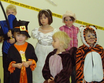 Sunday school students dressed up for Halloween at St. Luke's Anglican in Dryden, Ont. 