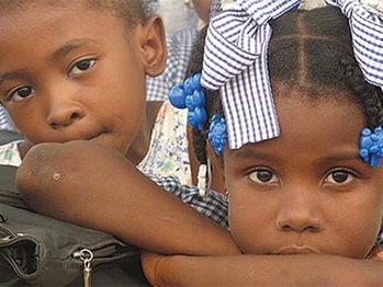 Hot lunches for Haitian students are one of the items you can give through Gifts for Mission. 