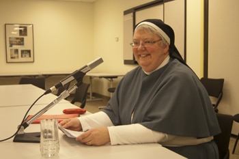 Sister Margaret Hayward, CSC, hosts the "Solemnity and surprise" Lenten podcast series. 