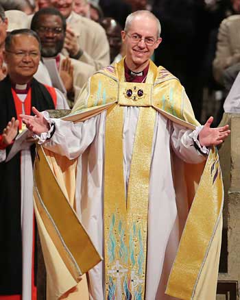 The Archbishop of Canterbury, Justin Welby, at his enthronement.  THE PRESS ASSOCIATION