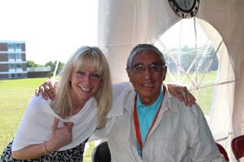 Lisa Barry with the Rev. Arthur Anderson at the 2012 Sacred Circle in Pinawa, Man. 