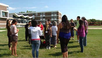 Indigenous young people at Sacred Circle 2012. 