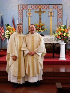 Fr. David Howell, Dean of the Cathedral Church of St. John, San Juan, Puerto Rico (left) and Padre Liam Thomas (right).