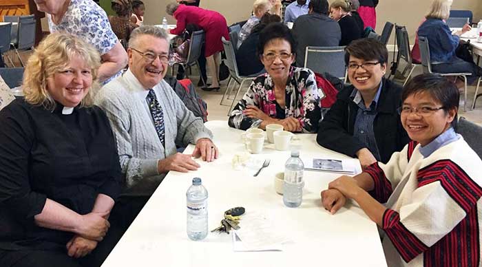 Companions Breaking Bread together in Worship and Coffee Hour 