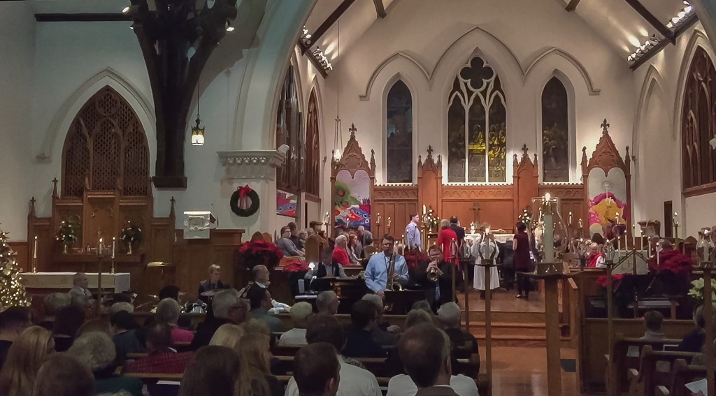 Eucharist at the annual Christmas jazz mass at St. James Westminster Church in London, Ont.
