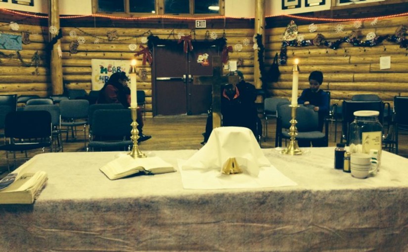 Preparations are made for a healing service in the community of Old Crow, Yukon.