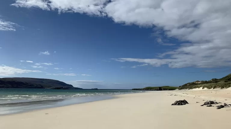 The beach at Faraid Head, by Scotland’s Kyle of Durness