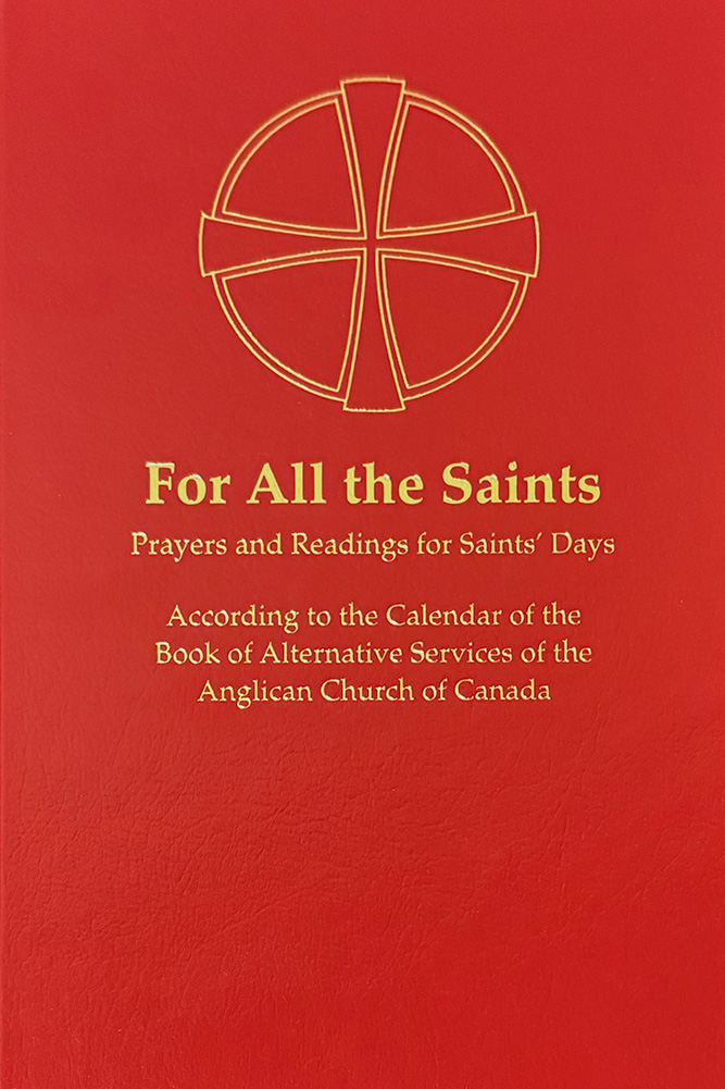 Front of hardcover book "For All the Saints"
