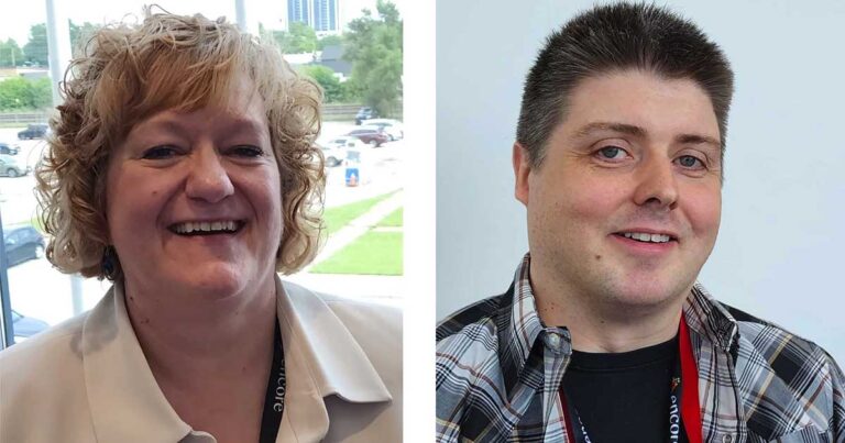 Headshots of Archdeacon Tanya Phibbs, left, and Brian Lee, right, the new prolocutor and deputy prolocutor for General Synod.