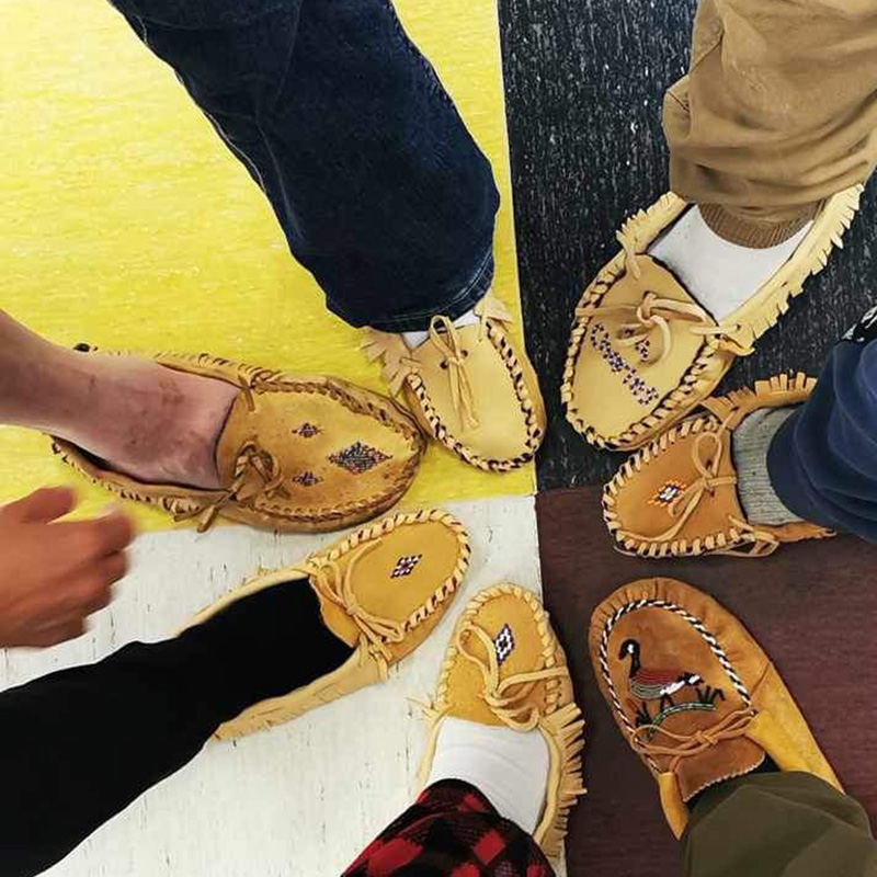 Moccasins at Sacred Beginnings