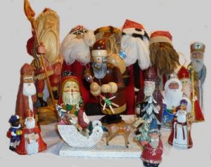 Just SOME of the Park collection of memorable Santas.