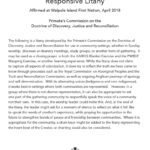 First page of responsive litany "We are still here"